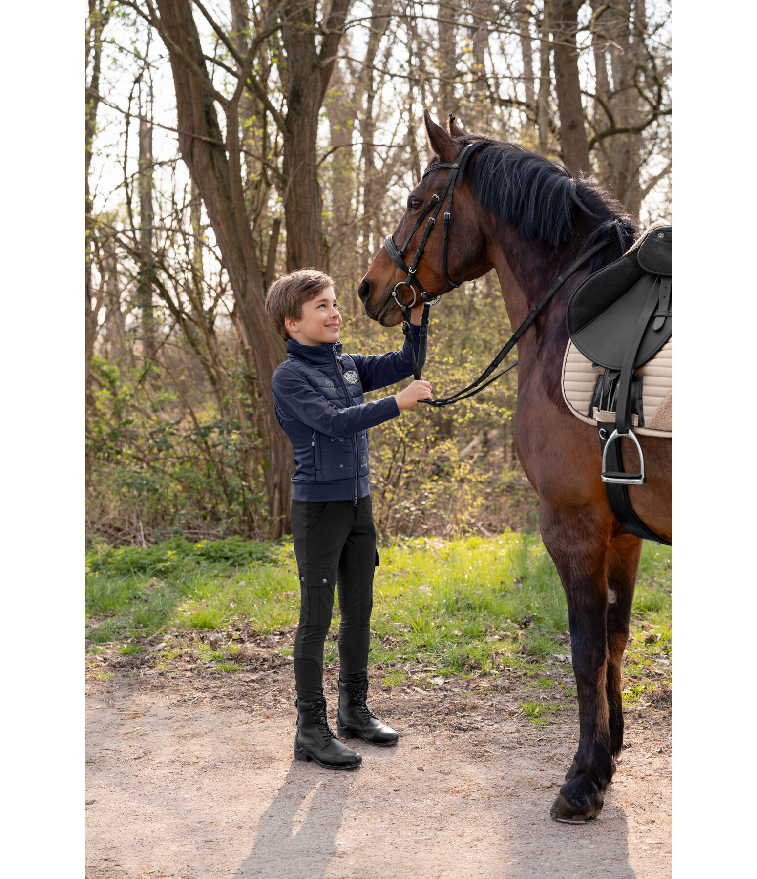 Gilet d'�quitation bi-mati�re pour enfant   Shine