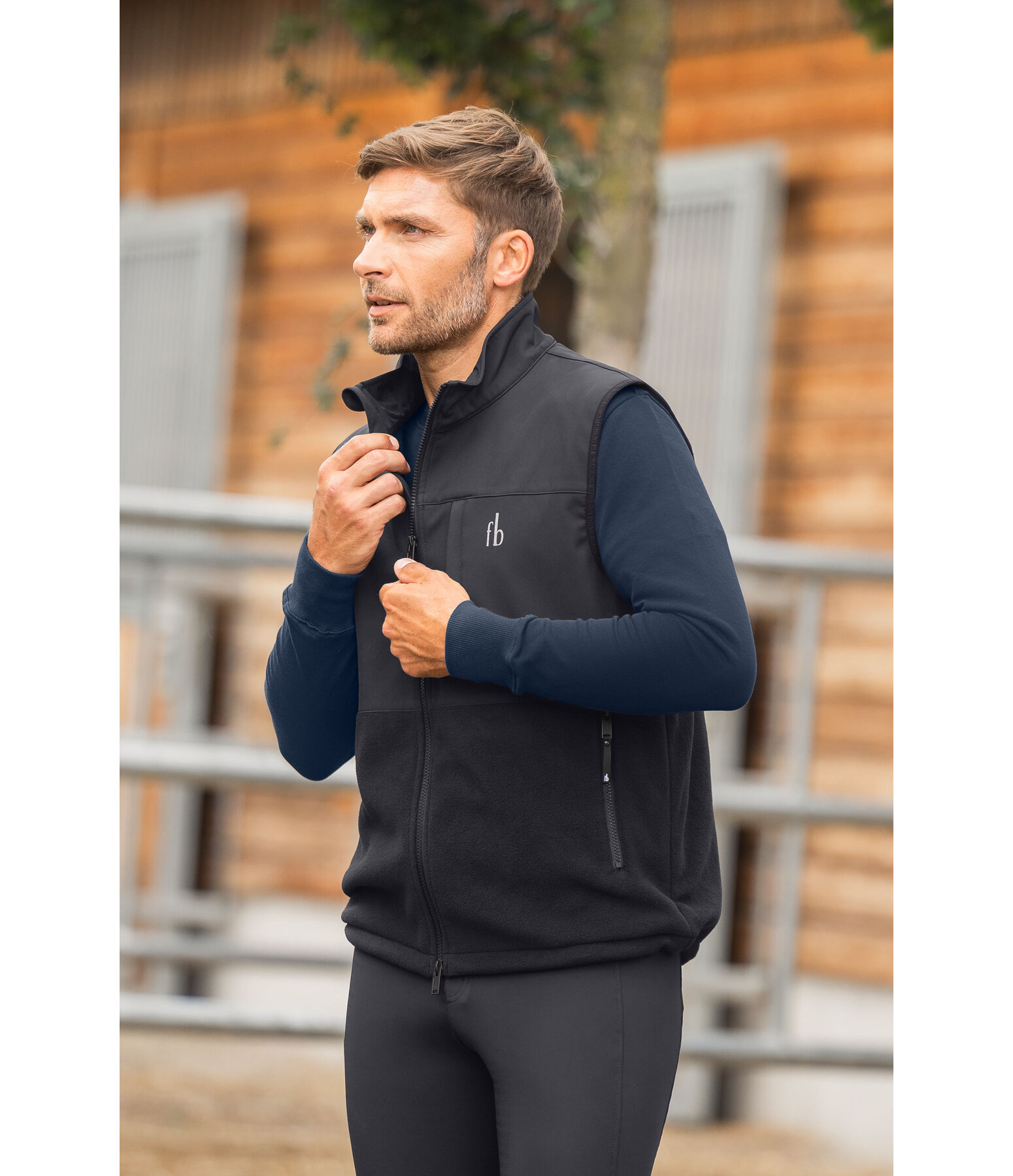 Gilet d'quitation bi-matire pour homme  Chicago