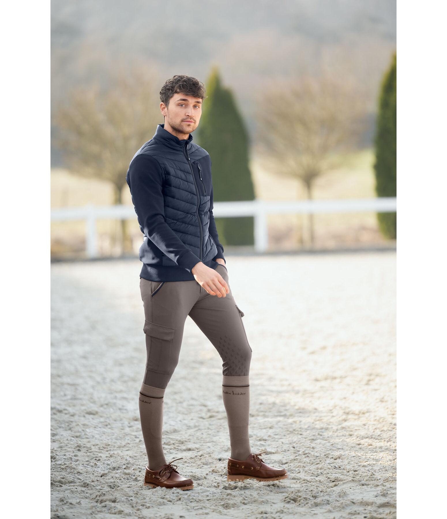 Veste d'�quitation bi-mati�re homme  Porto
