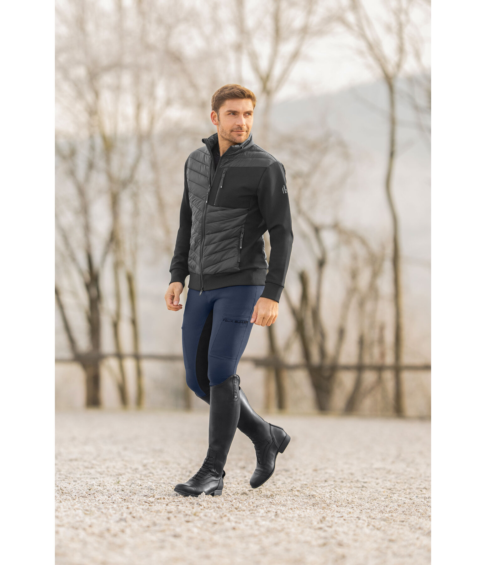 Veste d'quitation bi-matire homme  Porto
