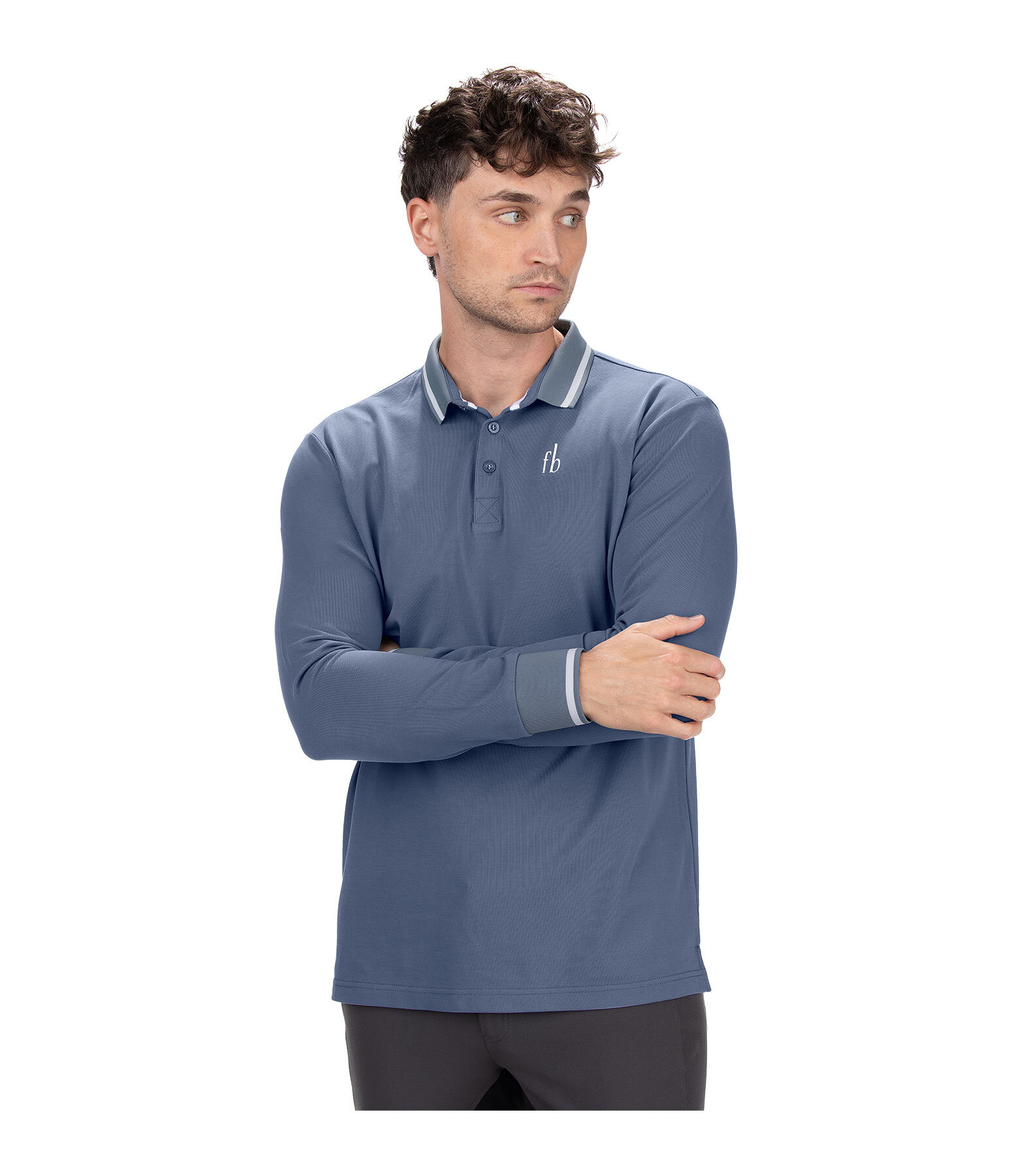 Polo technique � manches longues homme