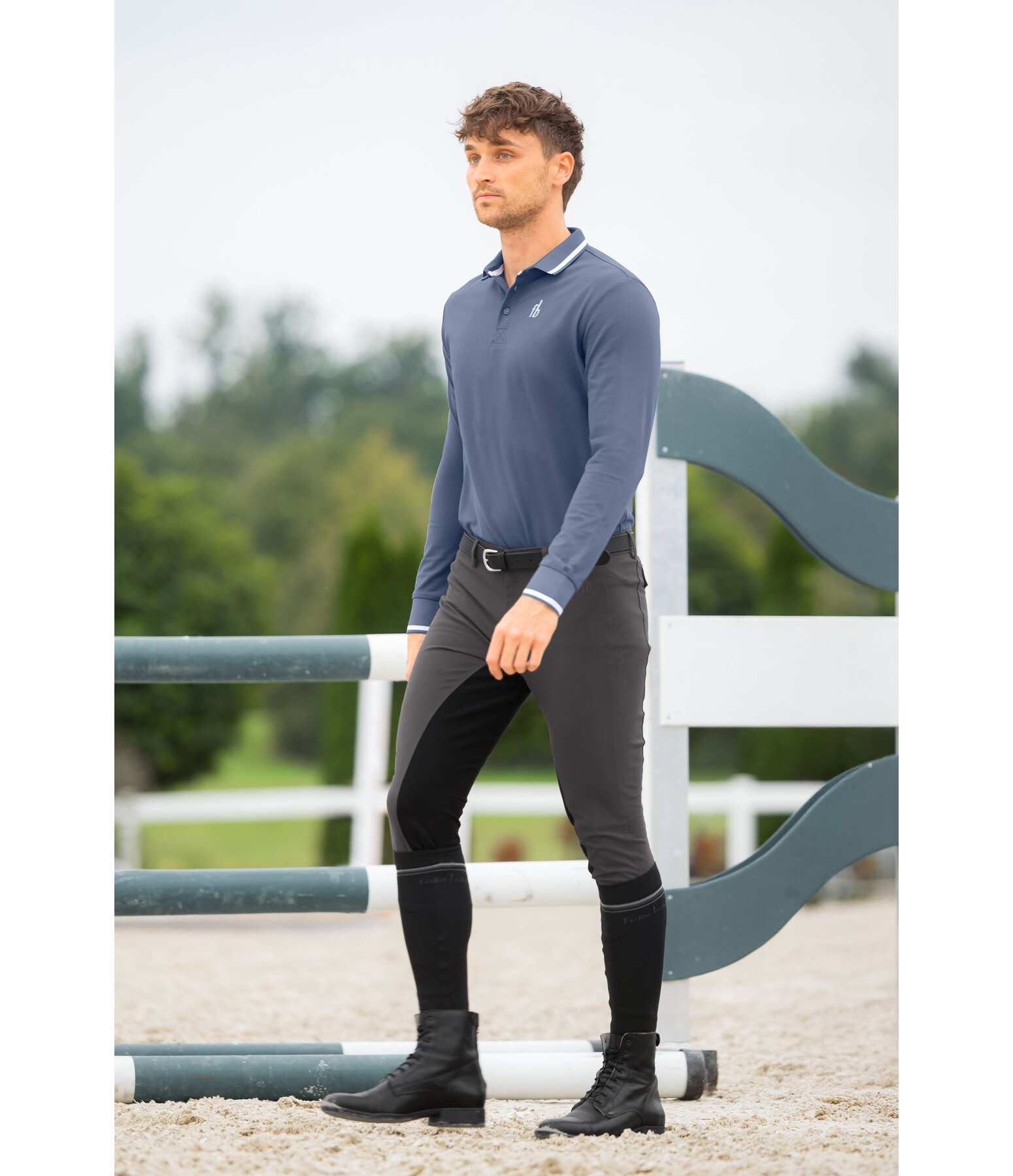 Polo technique � manches longues homme