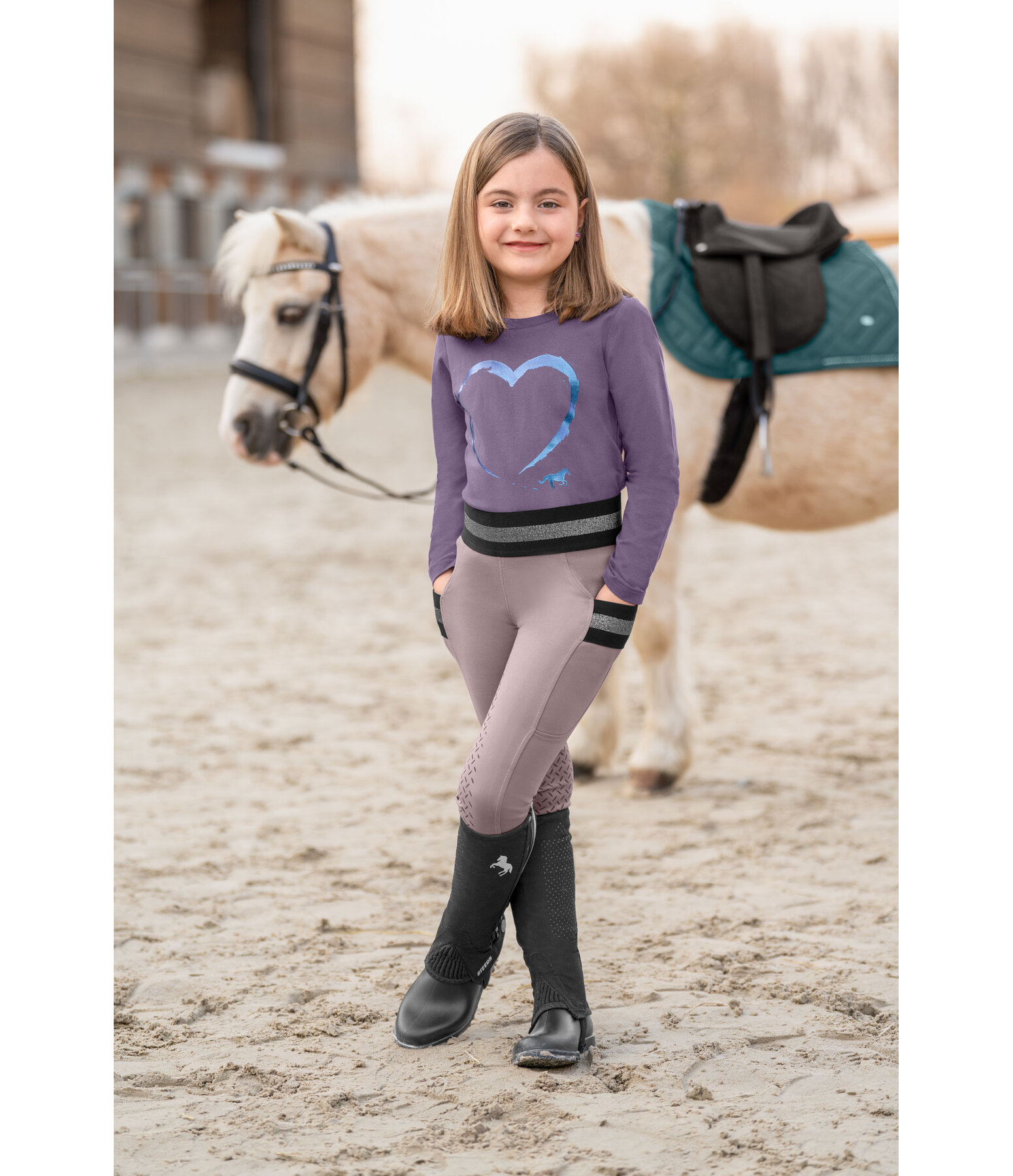 Legging d'quitation  fond intgral grip enfant  Aurelie