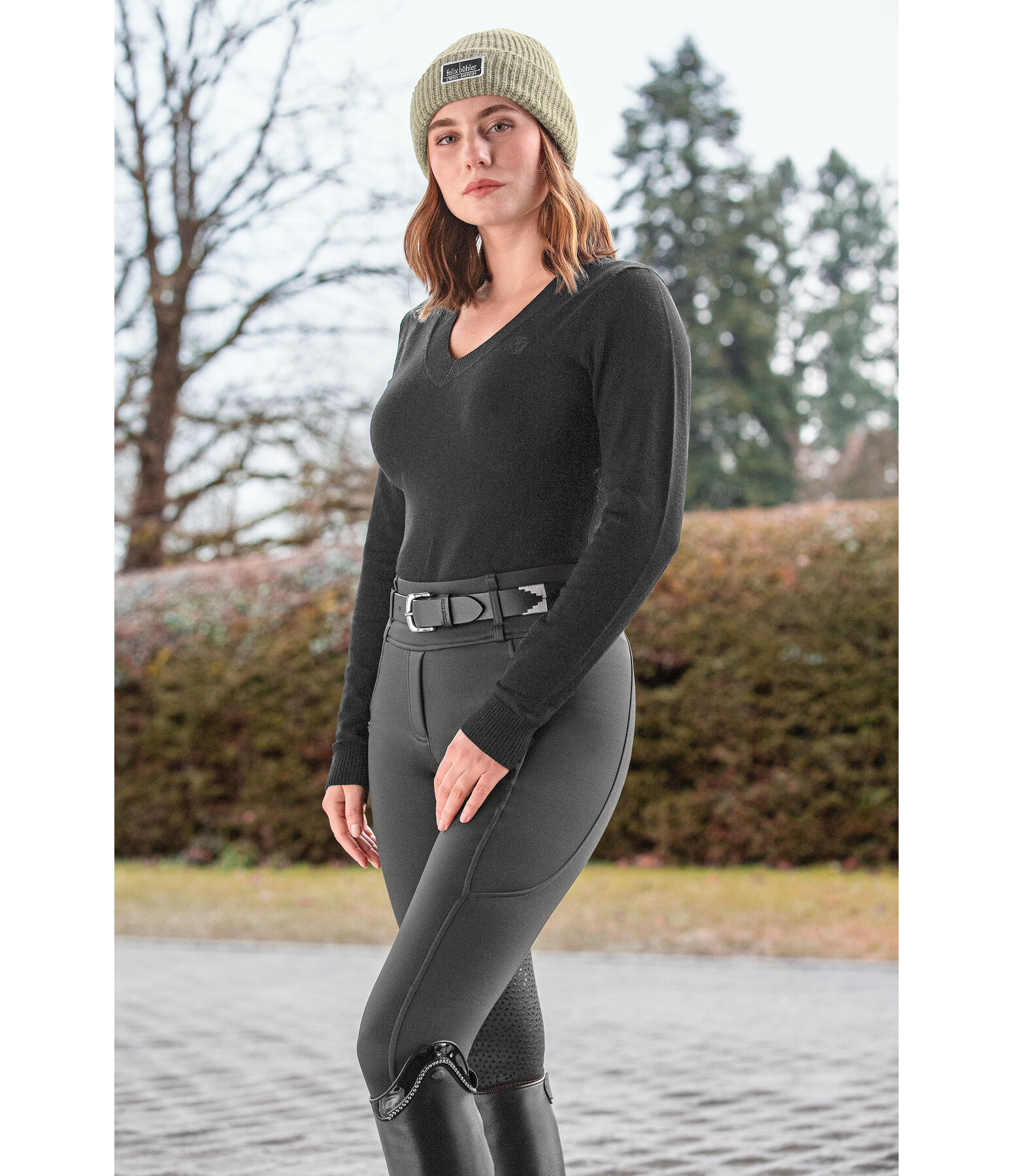 Legging d'quitation thermique  fond intgral grip  Kassandra