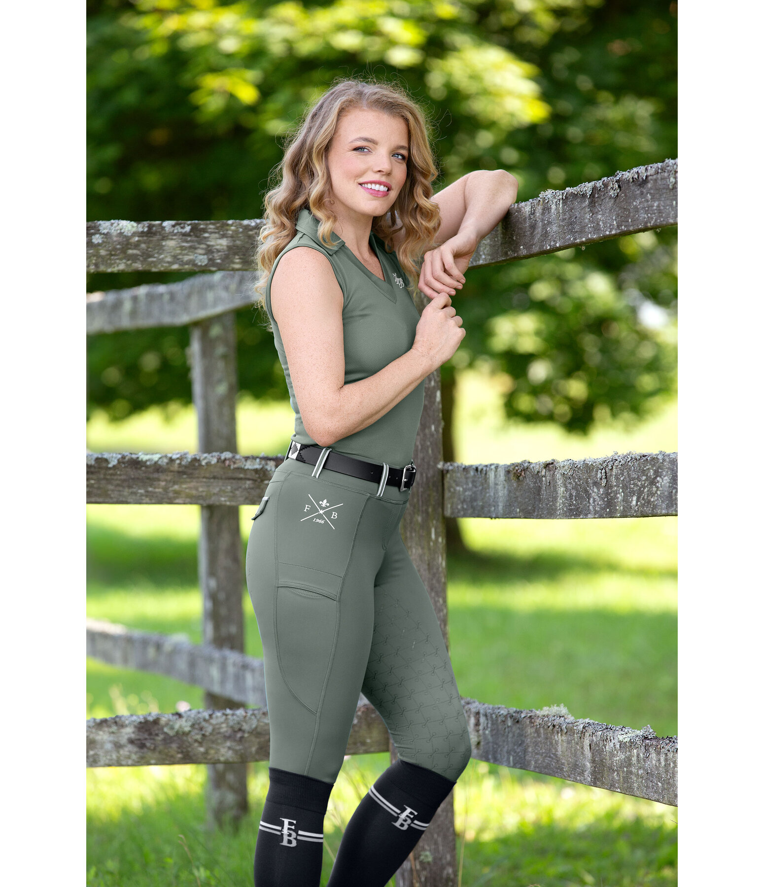 Legging d'�quitation � fond int�gral grip  Malena