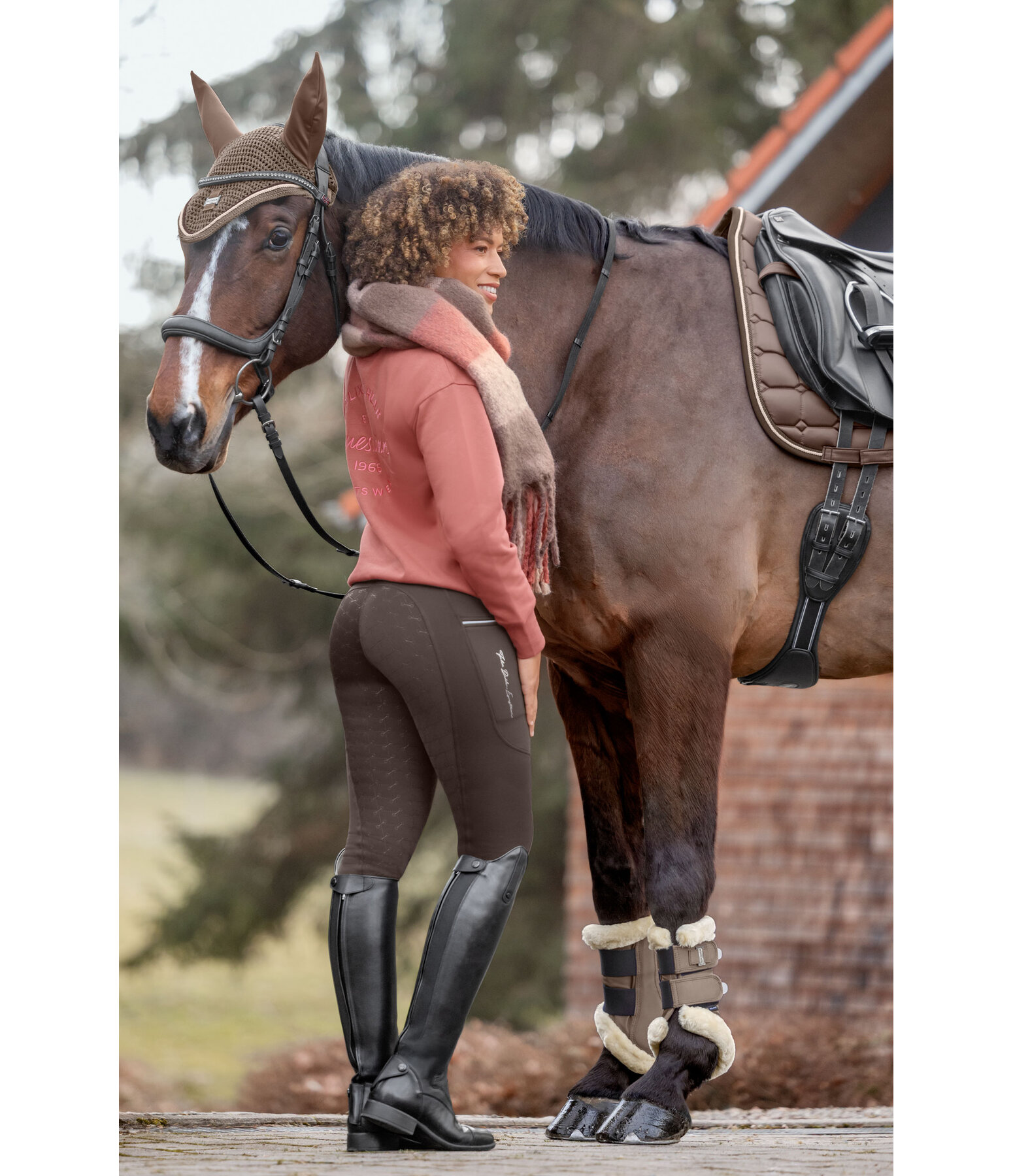 Pantalon d'�quitation thermique hybride � fond int�gral grip  Cheyenne