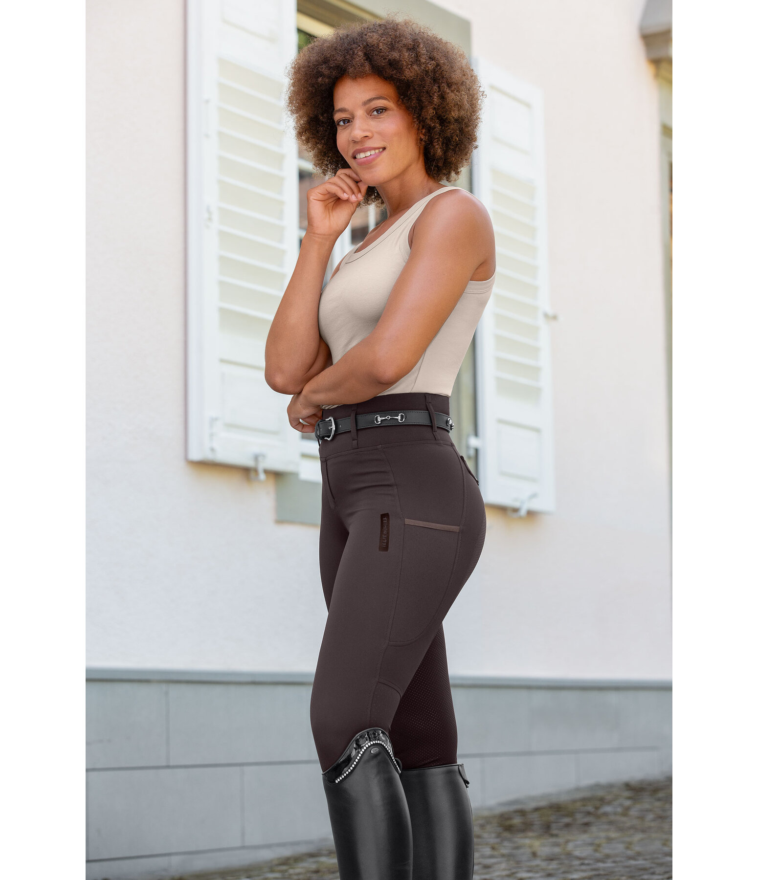 Legging d'quitation d't  fond intgral grip  Marina-Mesh