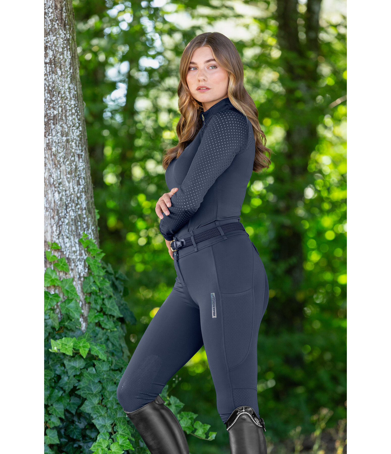 Pantalon d'quitation mesh hybride  basanes grip  Romy