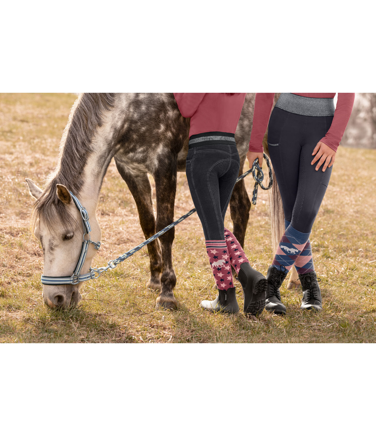 Legging d'équitation en jean à fond intégral Grip enfant   Nivia