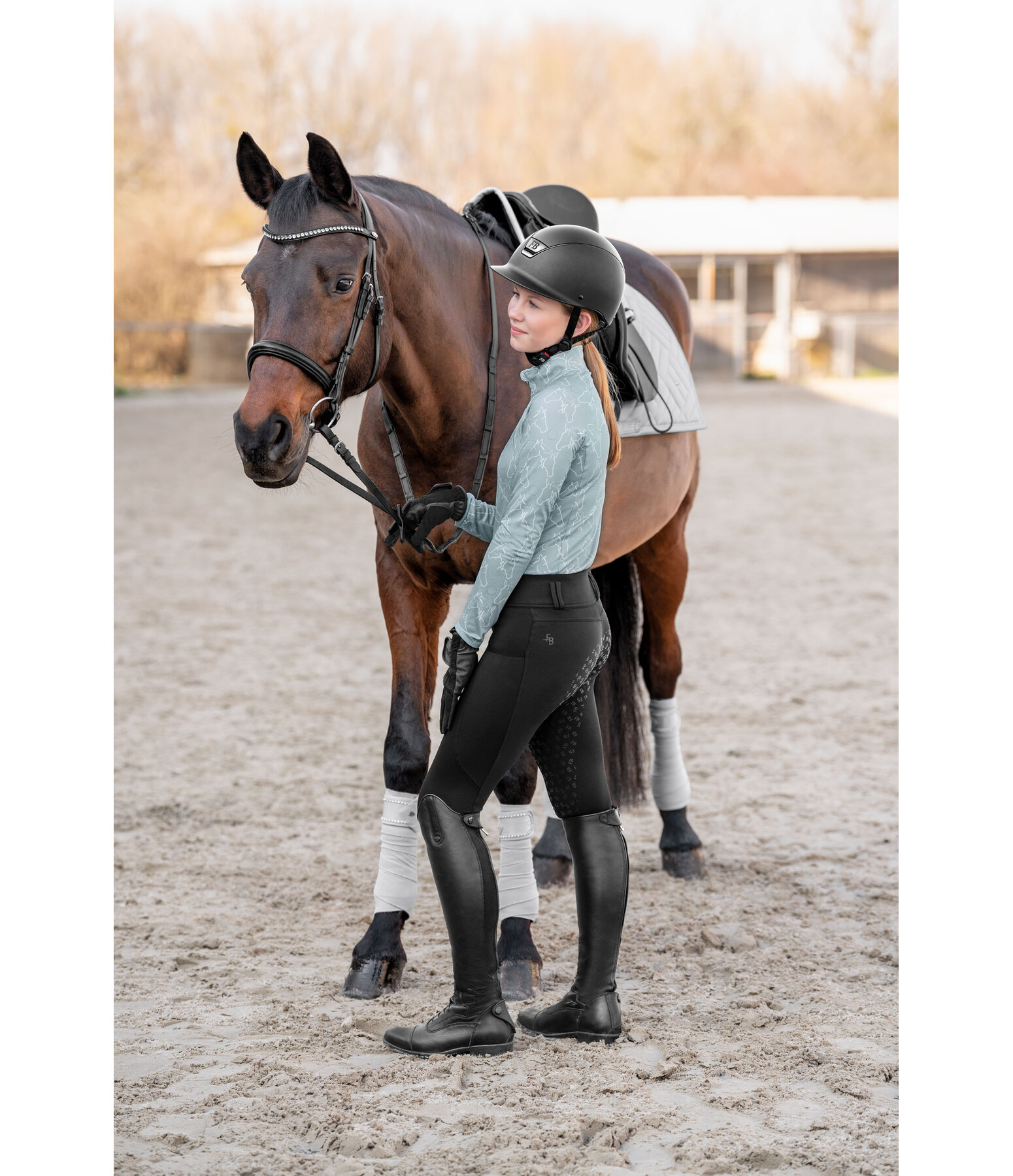 Pantalon d'quitation d'hiver grip enfant  Lovis