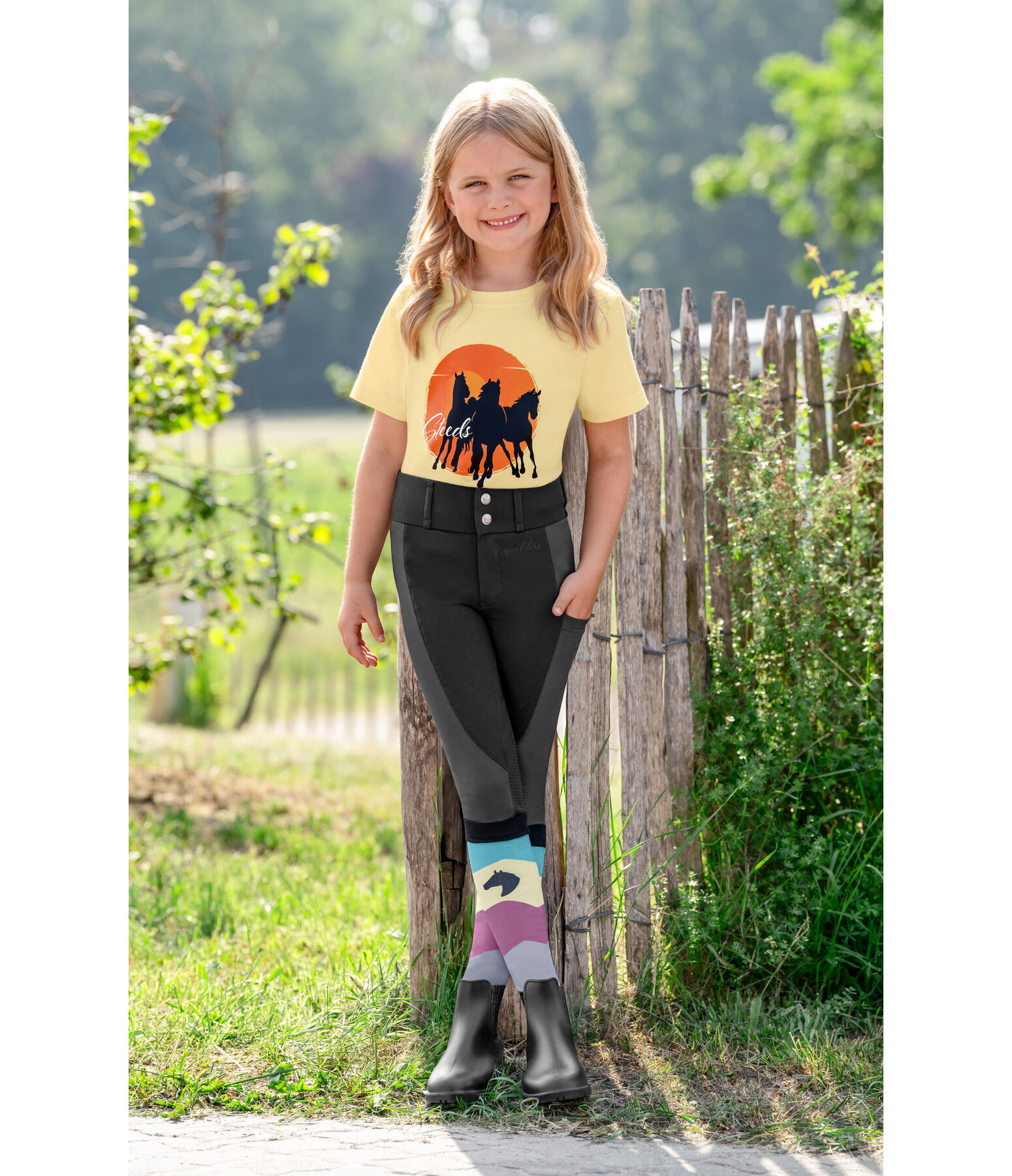 Pantalon d'�quitation mesh � fond int�gral enfant