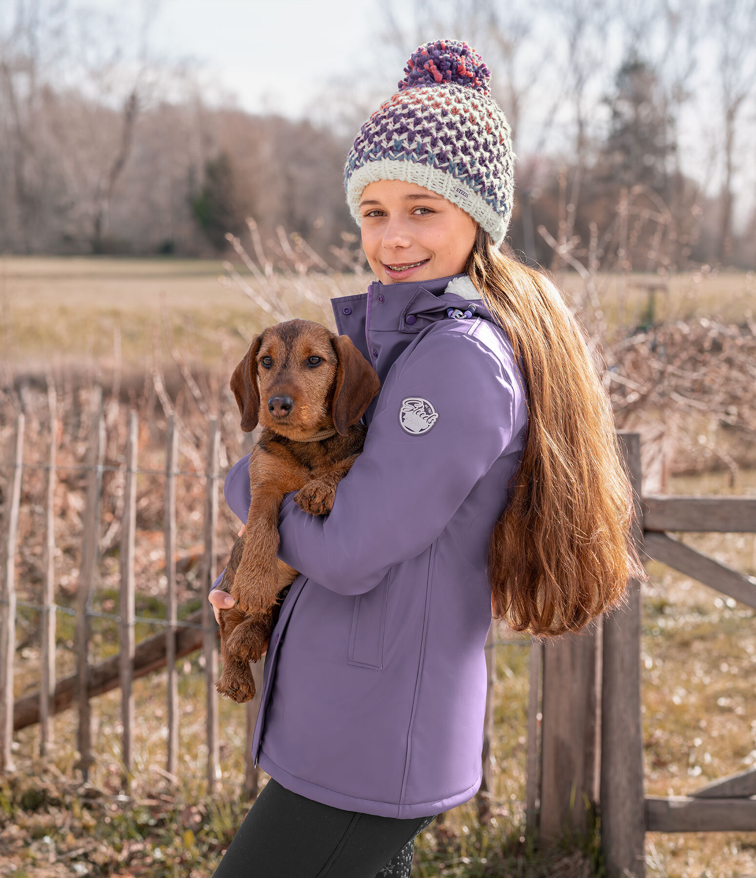 Tenue Enfant  Sealy en violet nacr