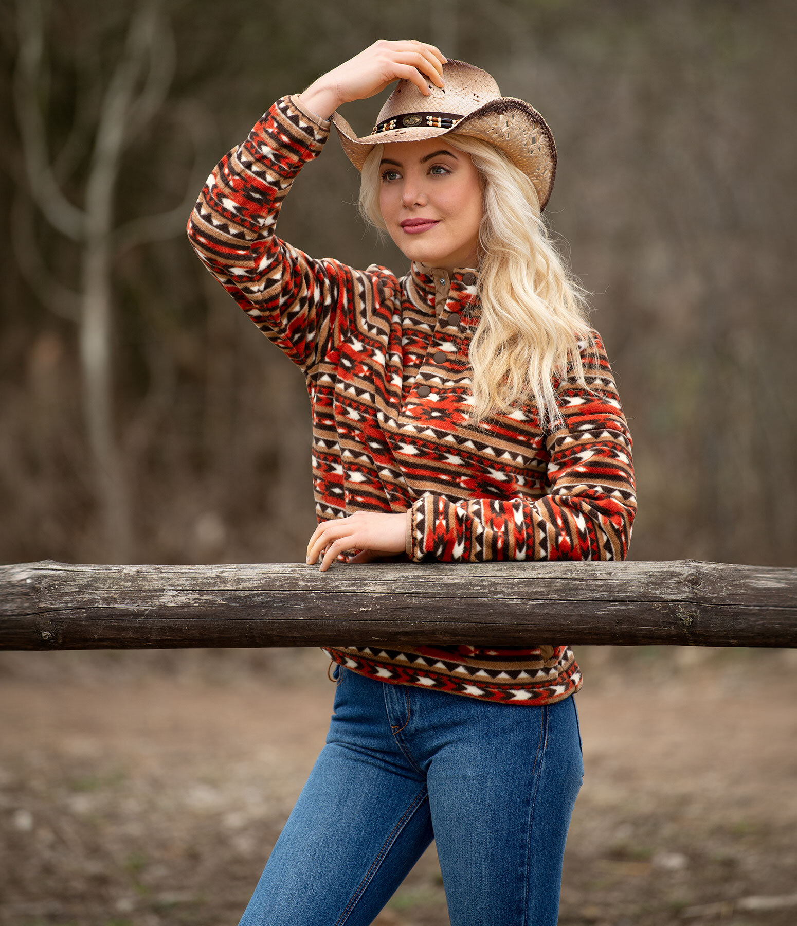 Tenue western RANCH-X Sally en brun rouille