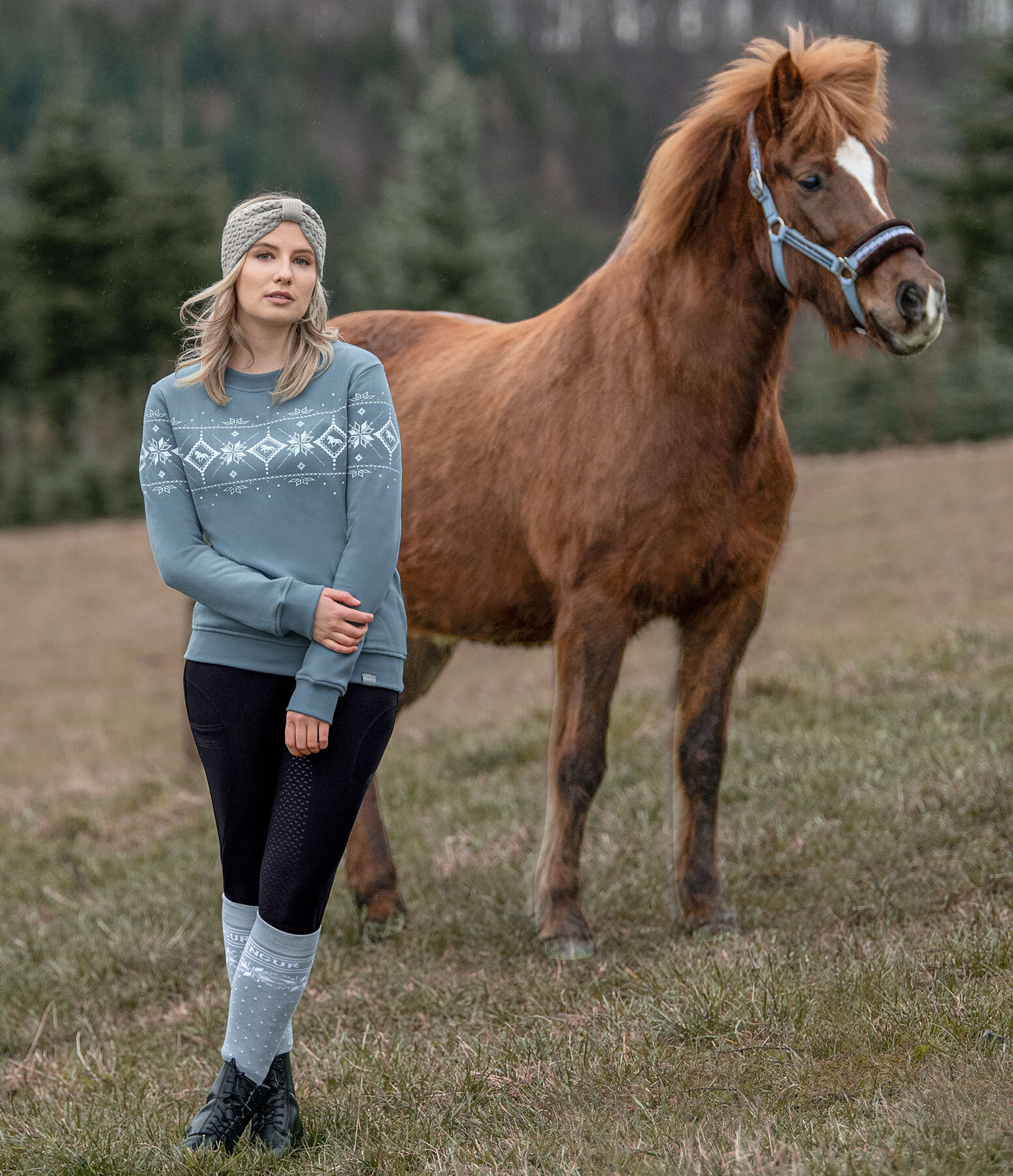 Tenue islandaise  Spirit en gris/bleu clair