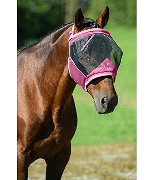 Masque Anti-Mouches Pour Cheval Avec Oreilles – Tissu Respirant, Protection UV 60%, Violet, Taille Universelle