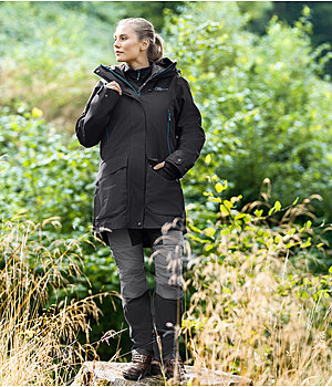 EQUESTRIAN WORK WEAR EWW Tenue parka d'extrieur fonctionnelle 3 en 1 avec gilet amovible en noir - OFS25439