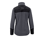 Veste bi-mati�re en polaire nid d'abeille  Waffle