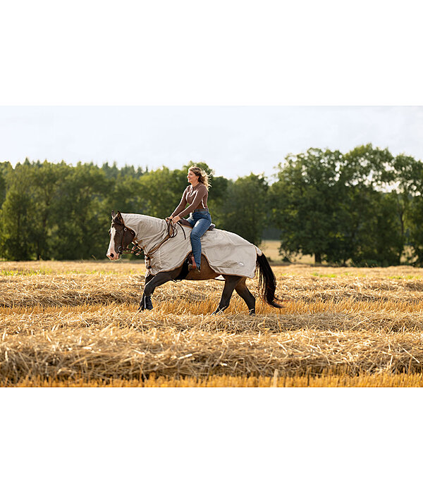 Couvre-reins anti-mouches western avec couvre-cou enroulable
