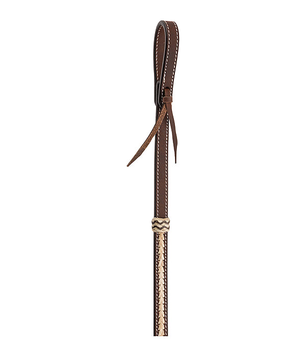 Rnes western en cuir brut tress