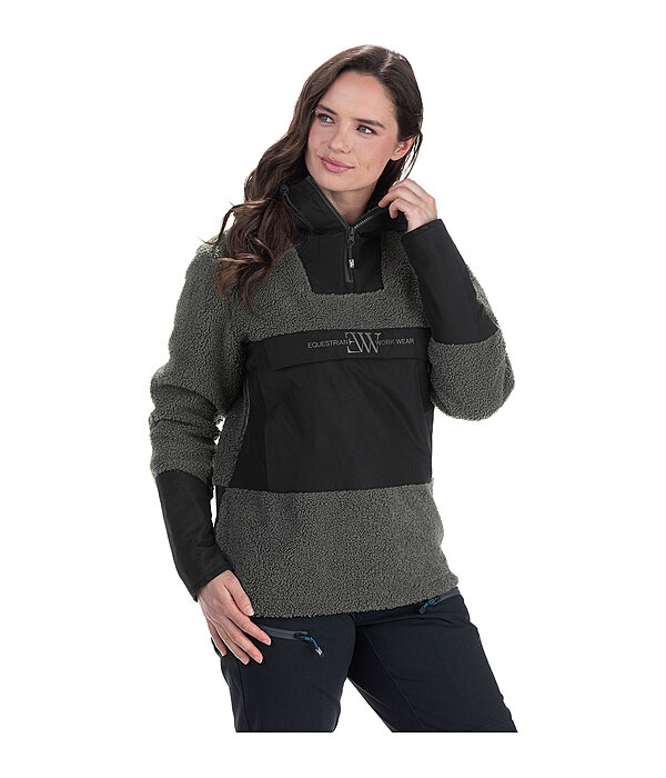 Sweat � capuche en polaire sherpa
