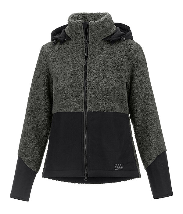 Veste en polaire sherpa avec capuche amovible