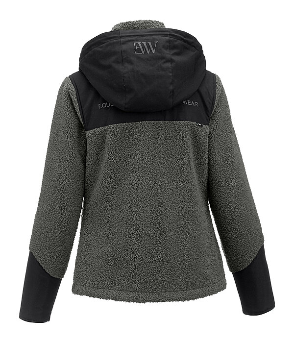 Veste en polaire sherpa avec capuche amovible