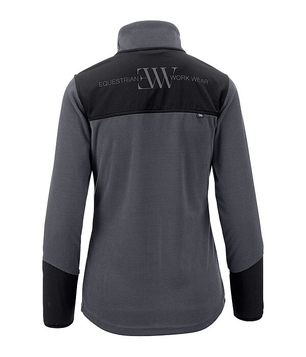 Veste bi-mati�re en polaire nid d'abeille  Waffle