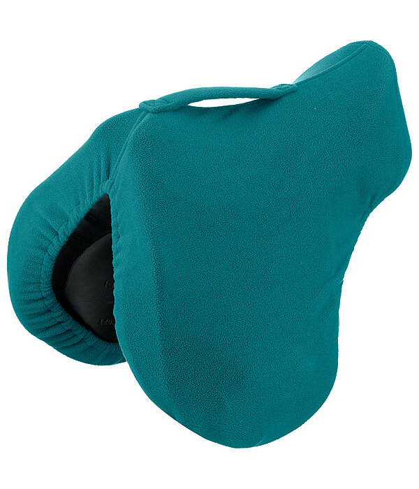 Housse de selle en polaire avec passant de sangle