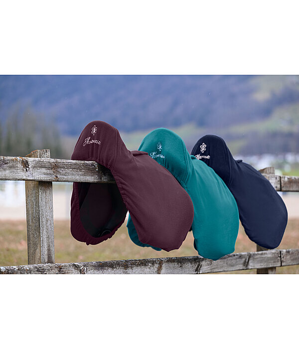 Housse de selle en polaire avec passant de sangle