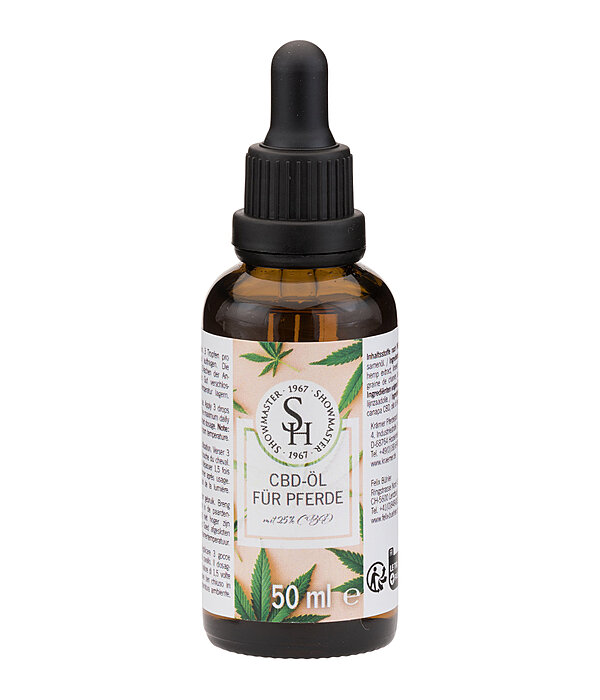 Huile de CBD 25 % pour chevaux