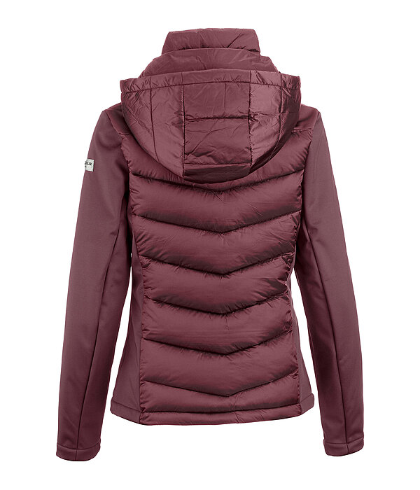 Veste d'quitation  capuche bi-matire avec Softshell  Claire