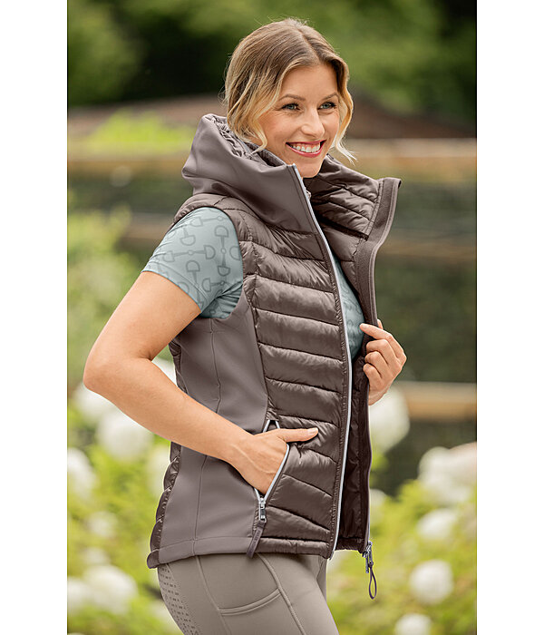 Gilet d'�quitation bi-mati�re � capuche  Zoey