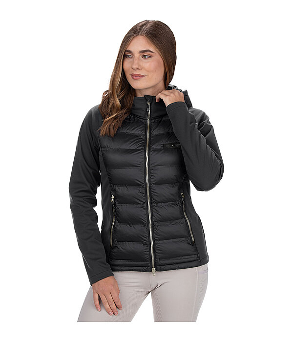 Veste bi-mati�re � capuche  Jolien