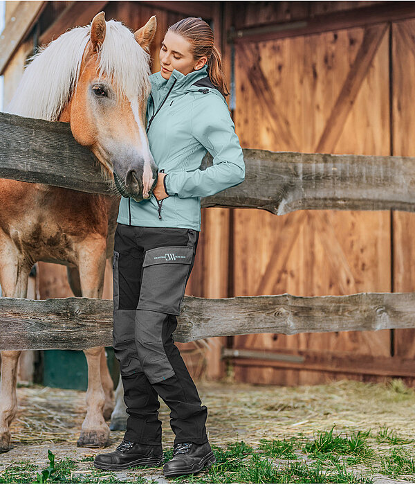 Tenue  Veste softshell respirante avec capuche amovible en menthe clair